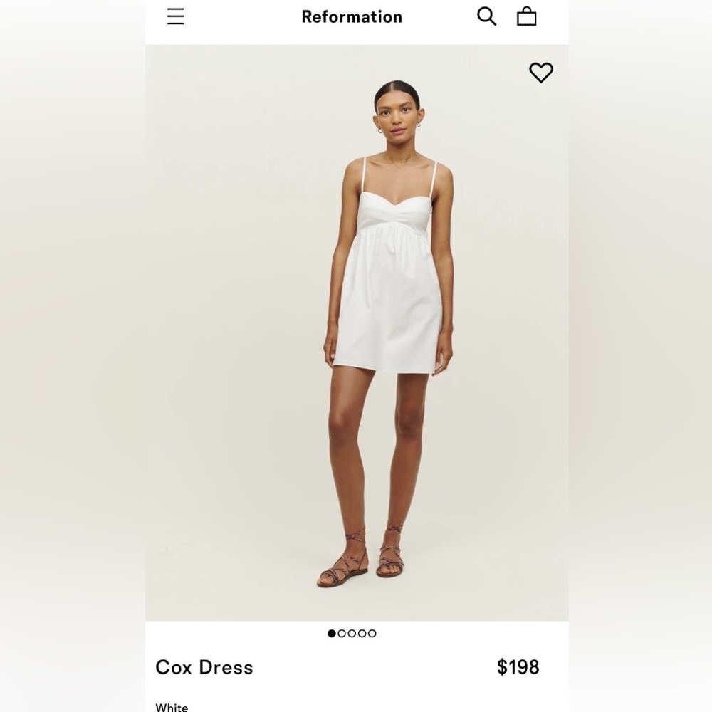 Reformation Cox Dress White